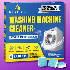 Washing Machine Cleaner, Deodorizer, & Descaler 6-Pack – 3 Month Supply