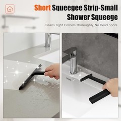 Silicone Shower Squeegee with Hook – One-Piece Design for Glass, Windows, Tiles
