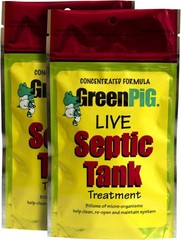 GREEN PIG Live Septic Tank Treatment Aids in the Breakdown of Septic Waste t…