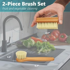 Vegetable Brush Set of 2 – Fruit and Vegetable Brush Scrubber for Food Potato S