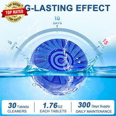 Toilet Bowl Cleaner Tablets Blue Toilet Tank Cleaners, Septic-Safe Hard Water St