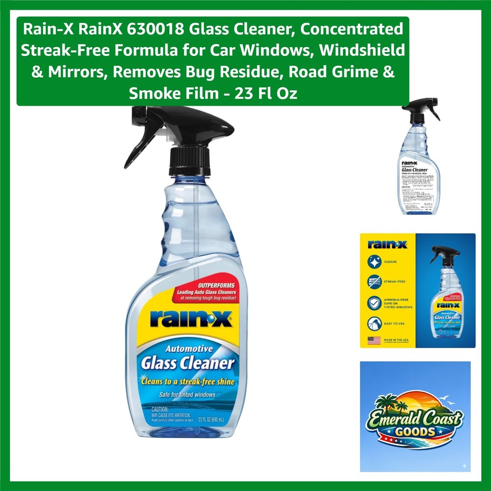 Professional-Grade 23 Oz RainX Glass Cleaner for Brilliantly Clear Car Windows