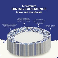 Heavy-Duty Disposable Small Round Paper Dishes | Microwave-Safe, Oil, Water &…