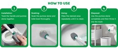Pumice Stone Toilet Bowl Cleaner, 10 Pack, 11.8Inch Long Handle | Bathroom