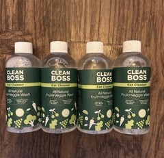 4X Clean Boss Eat Cleaner All Natural Fruit + Veggie Wash Refills 12 fl oz