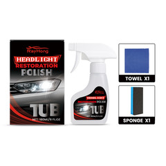 Headlight Lens Cleaner Kit Polish Restorer Oxidation Remover Car Care