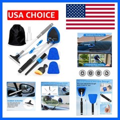 Windshield Cleaner Tool, Car Interior Cleaning Kit with Extendable Handle and…