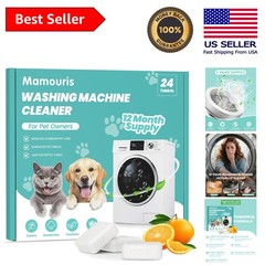 24 Pack Washing Machine Cleaner Tablets for Pet Owners – Deep Clean & Odor-Free