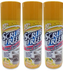 4 X Scrub Free Oven Cleaner Heavy Duty & Fume Free Cuts Through Baked On 12 ozEa