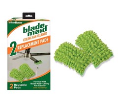 Blade Maid Ceiling Fan Cleaner Replacement Microfiber Pads 2 Reusable Pads
