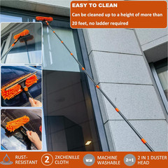 20+ Feet High Reach Duster Kit with 3-14 Ft Extension Pole // High Ceiling Dusti