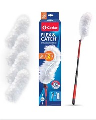 O-Cedar Flex & Catch Heavy Duty Dusting Kit – 5 Duster Refills – Extend to 3 FT