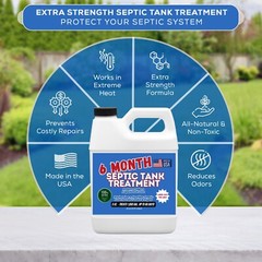 2 pack ( 1 Year Treatment) – All Natural, Septic Tank Treatment!! MADE IN USA!!