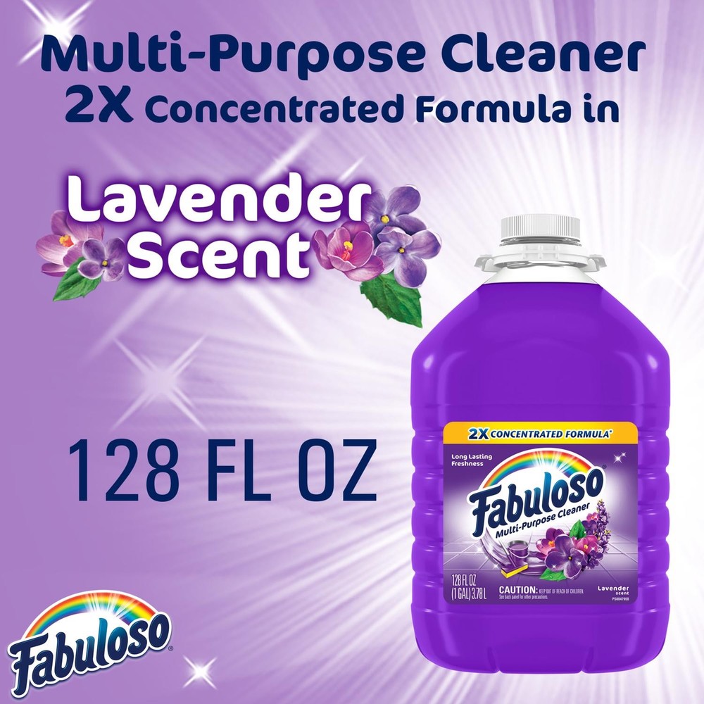 Fabuloso Lavender Scent Multi-Purpose Cleaner Liquid 128 oz (Pack of 4)