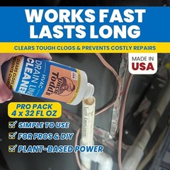 AC Drain Cleaner 128oz Case of 4 Fast Acting HVAC Clog Remover Pump Safe New
