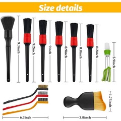 FALVFUN 11PCS Car Detailing Brush Set, Soft Boar Hair Vehicle Interior Exteri…