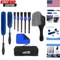 10Pcs Wheel Brush Kit for Cleaning Wheel and Tire, Wheel and Rim Brush, Car
