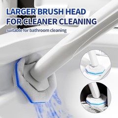 60PCS Disposable Toilet Wand Refills – High-Density Scrubber for Bathroom Cleani
