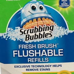 Scrubbing Bubbles Fresh Brush Flushable Toilet Bowl Cleaner 12 Refills Citrus