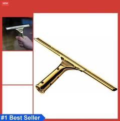 Solid Brass Squeegee 6 Inch Professional Grade Streak-Free Rubber Blade for