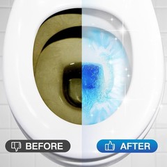 Vacplus Automatic Toilet Bowl Cleaner Tablets, 12 Count (Pack of 1), Blue