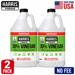 2 Pack Harris 30 Percent Vinegar Concentrated All Purpose Cleaner 1 Gallon Jug.