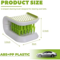 Car Seat Belt Cleaning Brush, Double Sided U-Shaped Safety Belt Bristle Scrubber