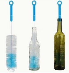 2 PACK BOTTLE CLEANING 13.75″ BRUSHES WITH LONG HANDLES – VERSATILE NARROW NECK