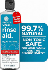 All Natural Dishwasher Rinse Aid Cleaner, Liquid Dishwasher Rinse Agent Spot-Fre