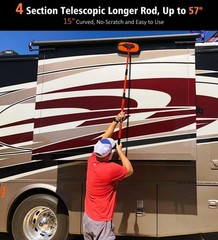 55″ Car Wash Brush Mop with Long Handle, 15 Degree Curved Extendable Car Wash…