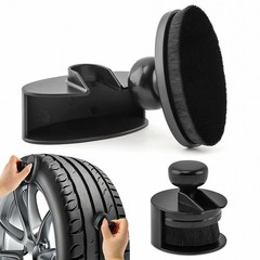 2 Pack Tire Shine Applicator with Curved Brush for Car Polish and Wax