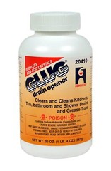 Oatey Glug Drain Opener Non Acid Crystals Clear Clogs Safe for Pipes 1.3 lbs