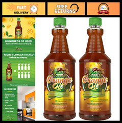 Concentrated Orange Oil Cleaner – Multi-Purpose Home & Outdoor Use – 32 oz (2 Pa