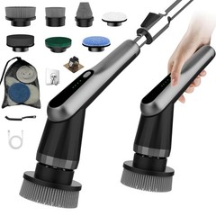 WKY-Electric Spin Scrubber – Upgraded 12-in-1 IPX7 Waterproof Shower Scrubber…