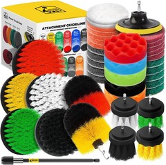 40 Piece Drill Brush Attachment Set Scrub Pads Scouring Pads Power Scrubber B…