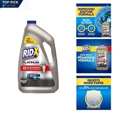 Septic Tank Treatment Liquid 48oz, Platinum Formula, 6 Supply, Contains Natu…