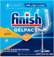 Finish Gelpacs Dishwasher Detergent Pods, Quick Dissolving Cleaning Power, Fight