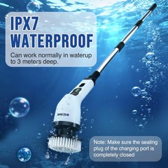 Spinzio Electric Spin Scrubber Cordless Electric Cleaning Brush with LCD Powe…