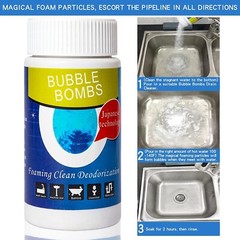 2pcs Pipe Dredge Bubble Bombs Toilet Quick Foaming Powerful Sink & Drain Cleaner