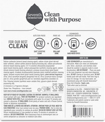 Seventh Generation Power plus Dishwasher Detergent Packs Fresh Citrus Scent for