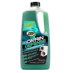 Zep Drain Defense Pipe Build-Up Remover 64 oz Professional Strength Liquid