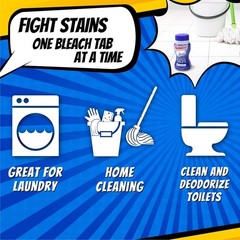 Ultra Concentrated Bleach Tablets [6 bottles] Original Scent Laundry Toilet