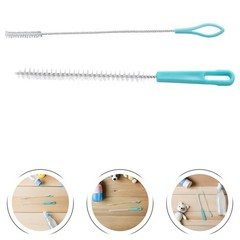 2Pcs Reusable Cleaning Brush Kit for Straws and Lotus Root Sky Blue