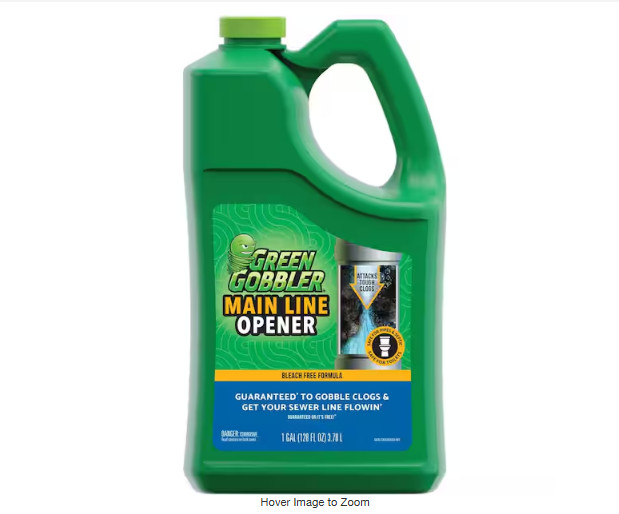 1 Gal. Main Line Opener and Drain Cleaner for Toilet, Tub, Shower and Sink Drain