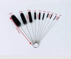 Nylon Straw Brush Cleaner Bottle Tube Pipe Small Long Cleaning 10Pcs Set