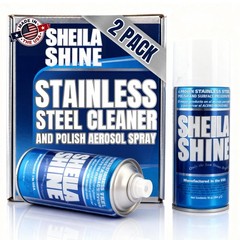 Sheila Shine 2 x 10oz Stainless Steel Cleaner and Polish – Removes Grease,