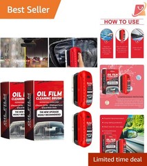 2Pack Glass Coating for Windshield Oil Film Remover Anti-Fog Water Repellent