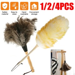 Artificial Ostrich Feather Duster Wool Duster Brush Anti Static Cleaning Tool US