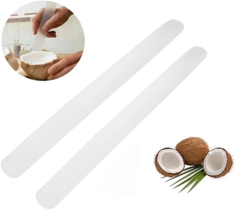 2Pcs White Coconut Opener,Coconut Meat Scraper,Soft and Flexible Coconut Egg …