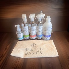 NEW Branch Basics Starter Kit EMPTY BOTTLES ONLY Plastic 5pc Refillable w/ Bag